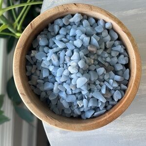 Angelite chips (one jar)